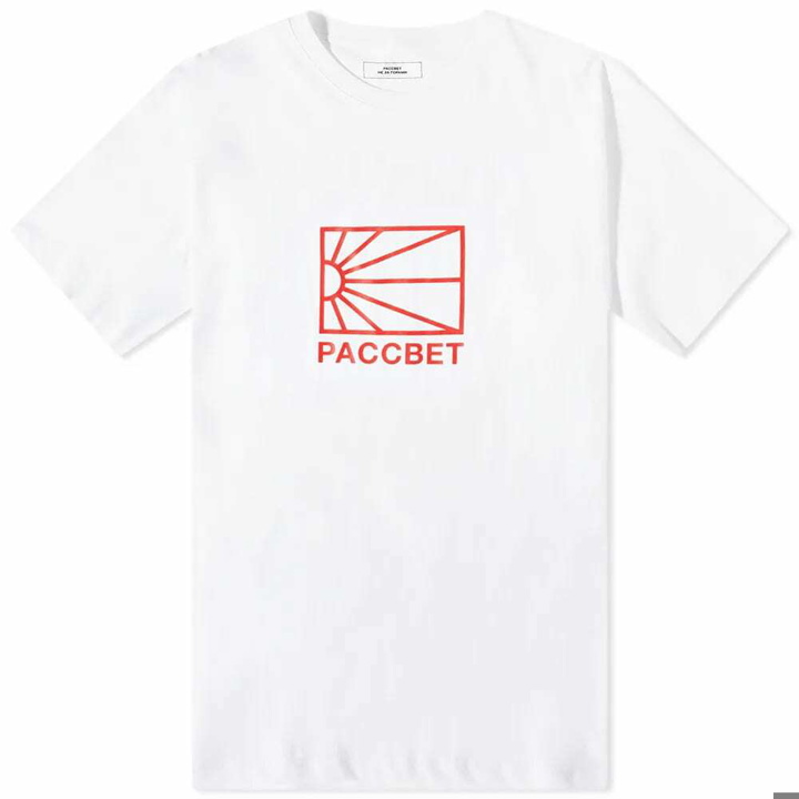 Photo: PACCBET Men's Sun Logo T-Shirt in White