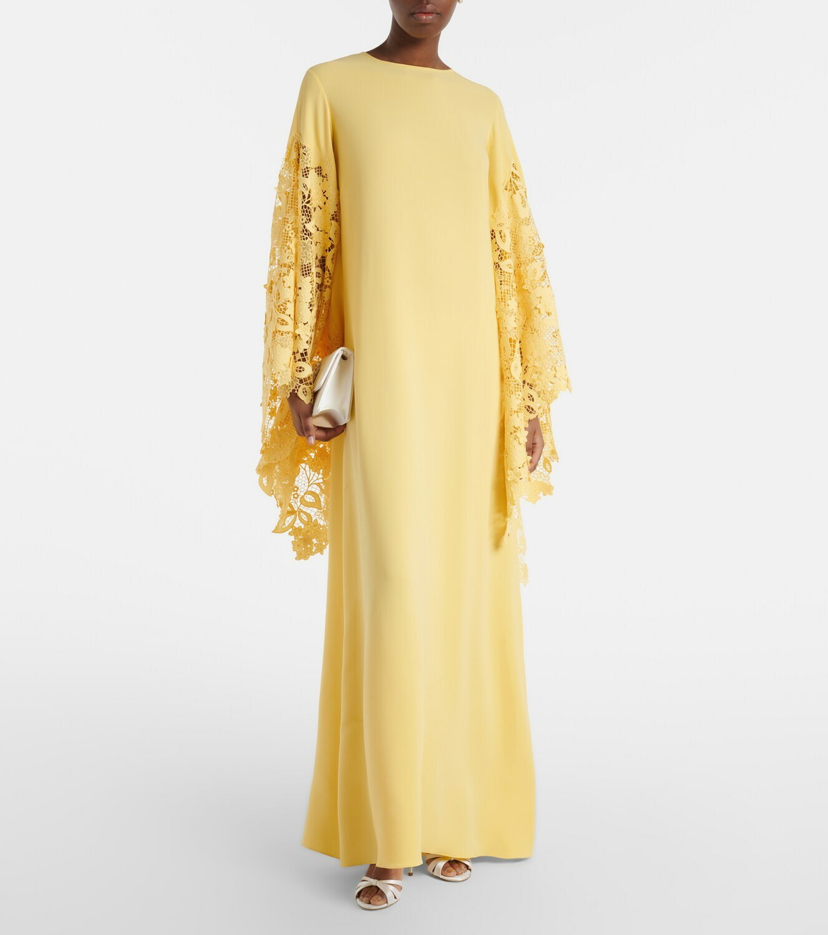 Oscar de la Renta Floral silk-blend kaftan
