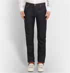 VALENTINO - Tapered Selvedge Denim Jeans - Blue