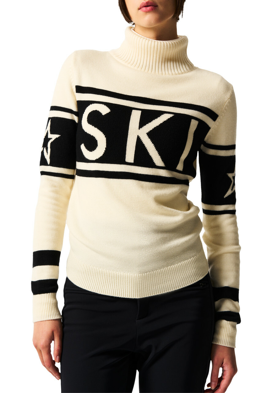 Perfect Moment Schild Roll-neck Merino Wool Sweater Cream