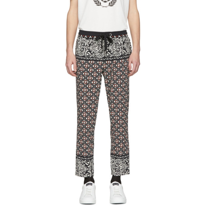 Photo: Dolce and Gabbana Black and Red Bandana Print Trousers