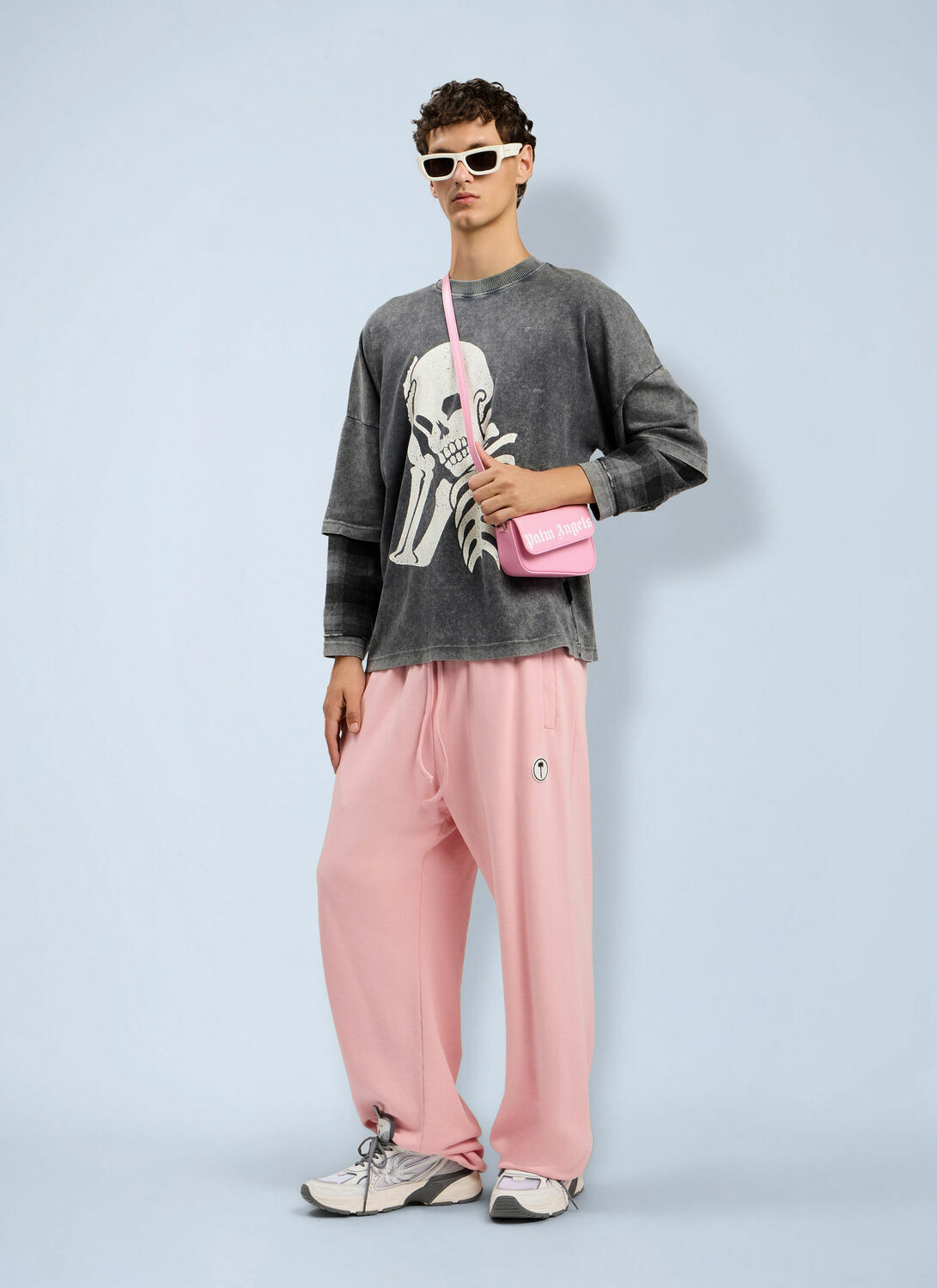 Palm Angels Skull Double Long-Sleeved T-Shirt