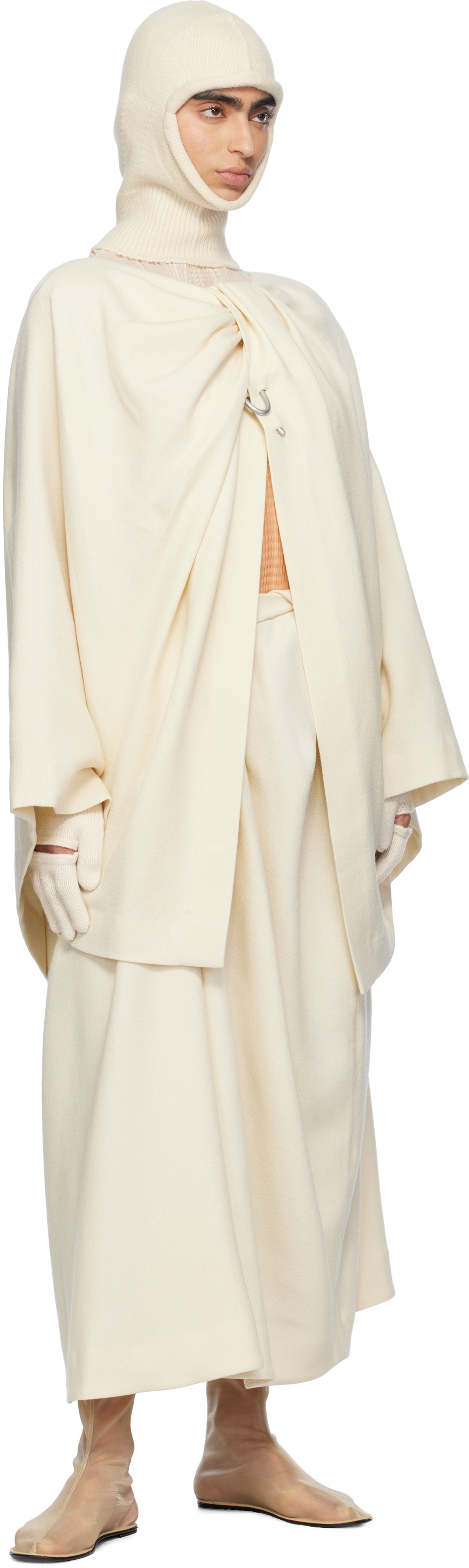 ISSEY MIYAKE Off-White Entwine Maxi Skirt