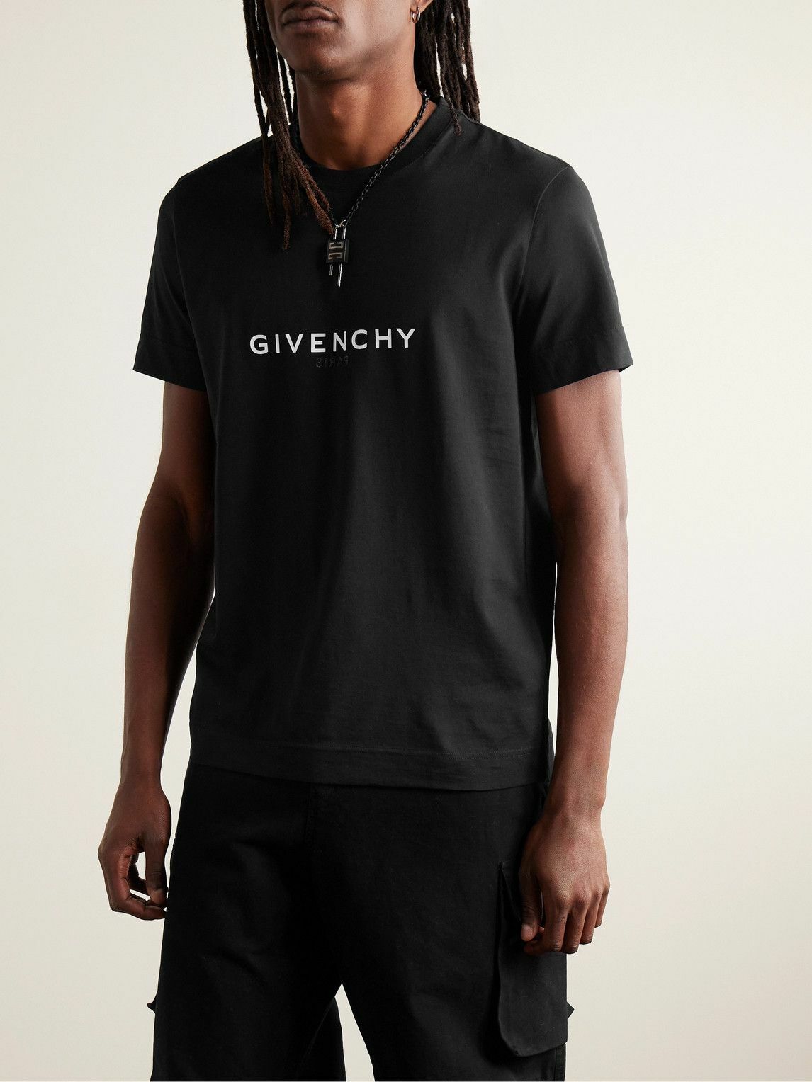 Givenchy - Logo-Print Cotton-Jersey T-Shirt - Black