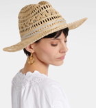 Maison Michel Austin embellished straw cowboy hat