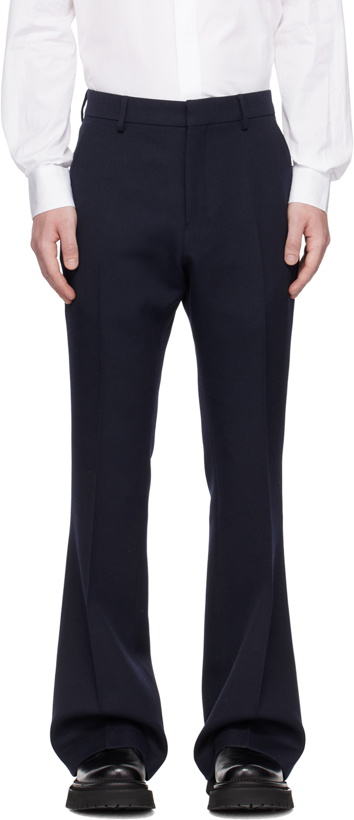 Photo: AMI Paris Navy Flared Trousers