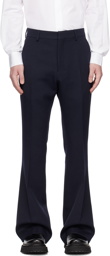 AMI Paris Navy Flared Trousers