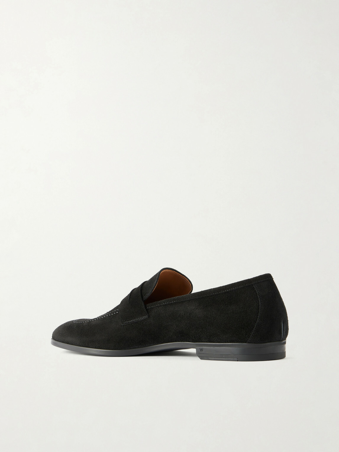 TOM FORD - Sean Suede Penny Loafers - Black