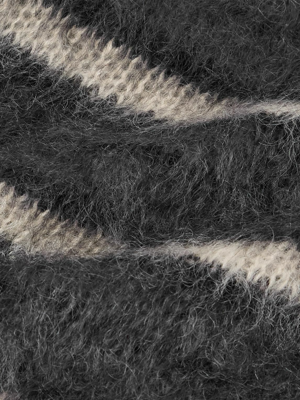 Marni - Striped Mohair-Blend Sweater - Gray