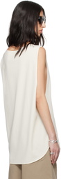 Meta Campania Collective Off-White Kacie Unlined Tropical Wool Shift Top