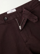 Mr P. - Straight-Leg Cotton And Linen-Blend Bermuda Shorts - Burgundy