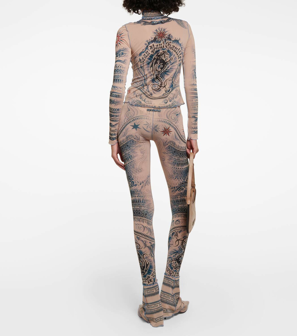 Jean Paul Gaultier Tattoo Collection printed turtleneck top Jean Paul Gaultier Tattoo Collection printed turtleneck top