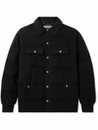 Ralph Lauren Purple label - Bennett Quilted Wool-Blend Felt Down Jacket - Black