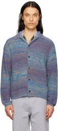 Paul Smith Blue Spread Collar Cardigan