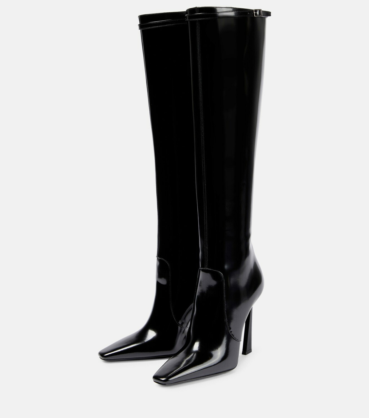 Saint Laurent - Justify 110 patent leather knee-high boots Saint Laurent