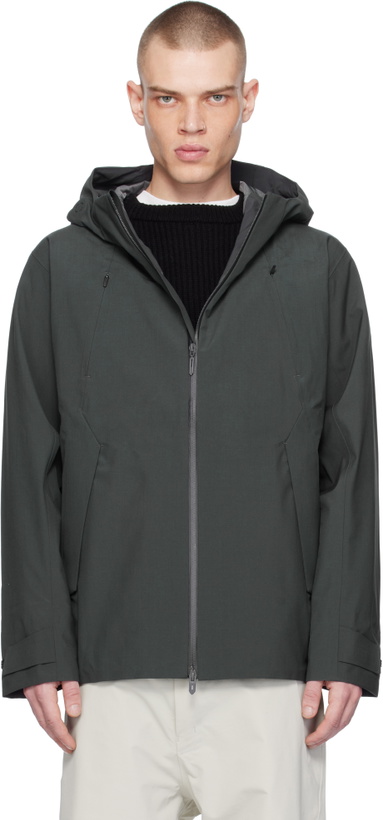 Photo: Descente ALLTERRAIN Gray Hard Shell Wool Jacket