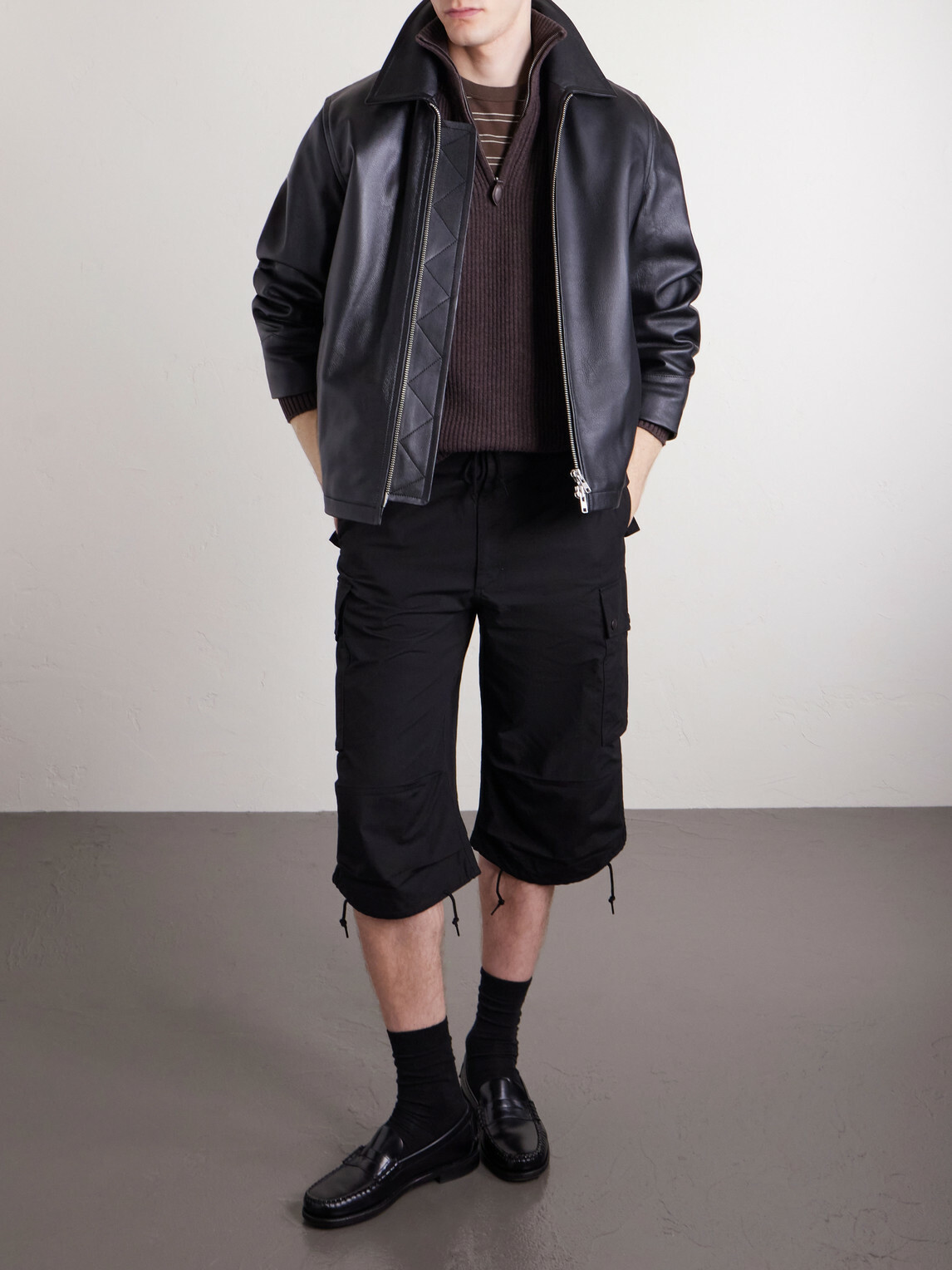 Needles - Field Straight-Leg Cotton-Ripstop Shorts - Black