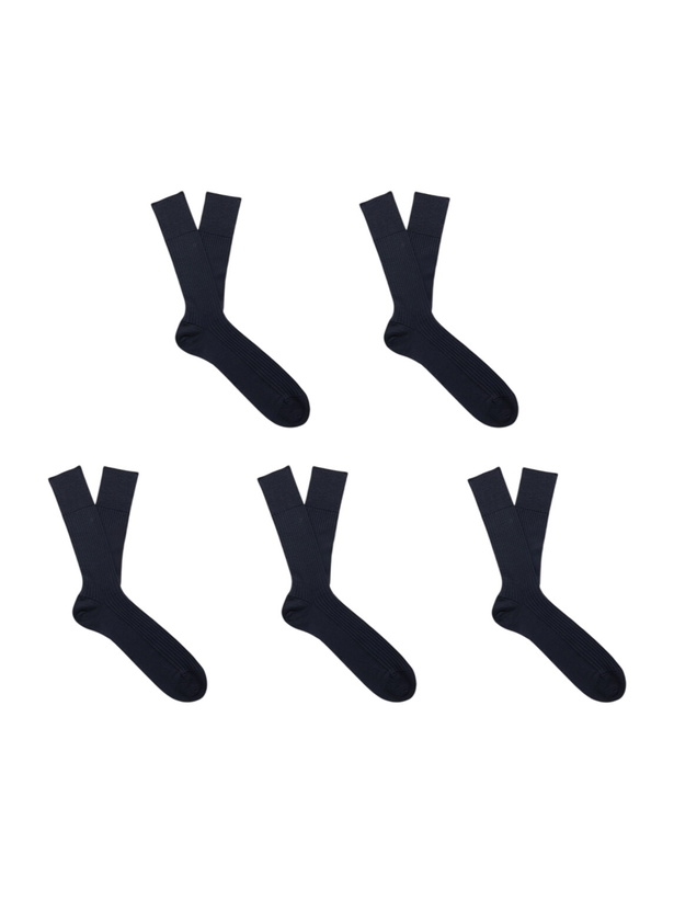 Photo: Falke - Set of Five Wool-Blend Socks - Blue