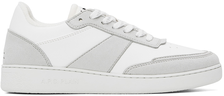 Photo: A.P.C. White & Gray Plain Sneakers