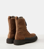 Brunello Cucinelli Suede combat boots