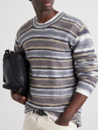 A.P.C. - Hector Striped Knitted Sweater - Gray