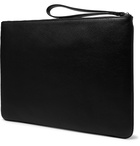 Balenciaga - Logo-Print Full-Grain Leather Pouch - Black