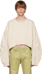 Dries Van Noten Beige Asymmetric Sweatshirt