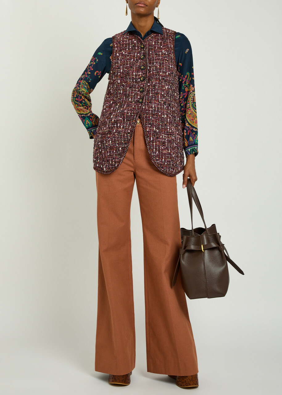 Etro Patterned Bouclé Gilet Multicoloured 1