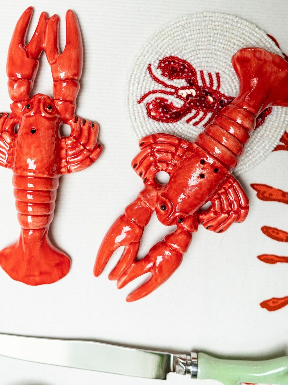 LES OTTOMANS Lobster Salt & Pepper Shakers