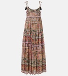 Rixo Kamilah floral lamé maxi dress