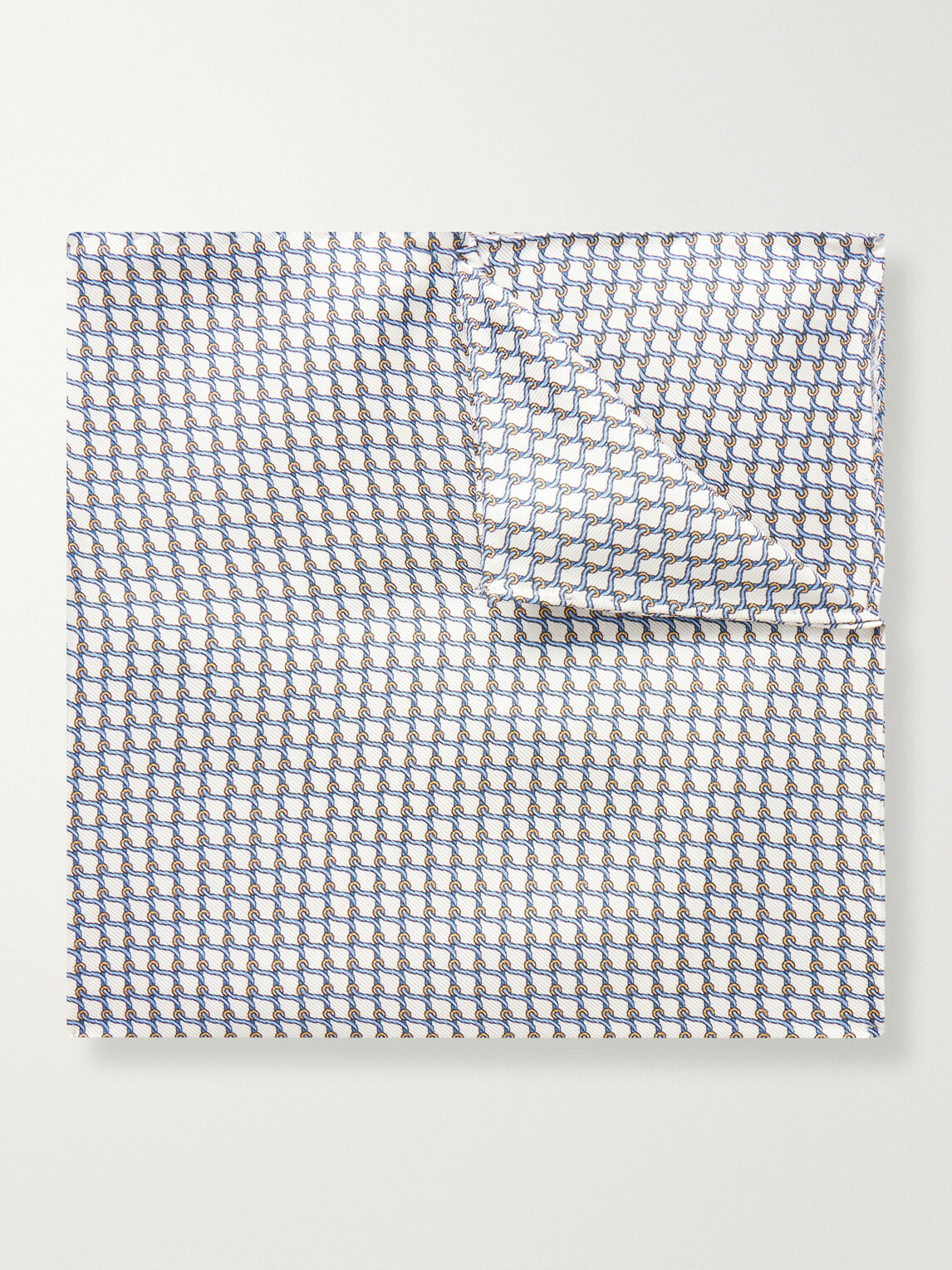 De Petrillo - Printed Silk-Twill Pocket Square