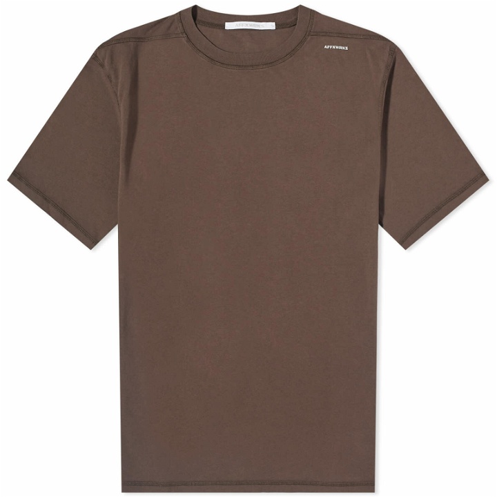 Photo: AFFXWRKS Men's WRKS T-Shirt in Washed Brown