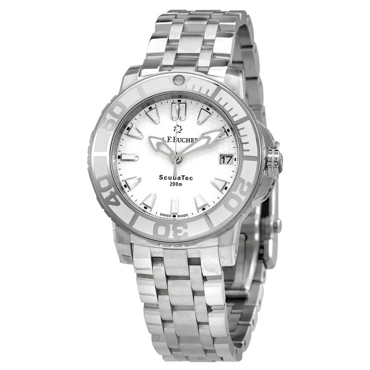 Photo: Carl F. Bucherer Patravi Scubatec Automatic White Dial Ladies Watch 00.10634.23.23.21