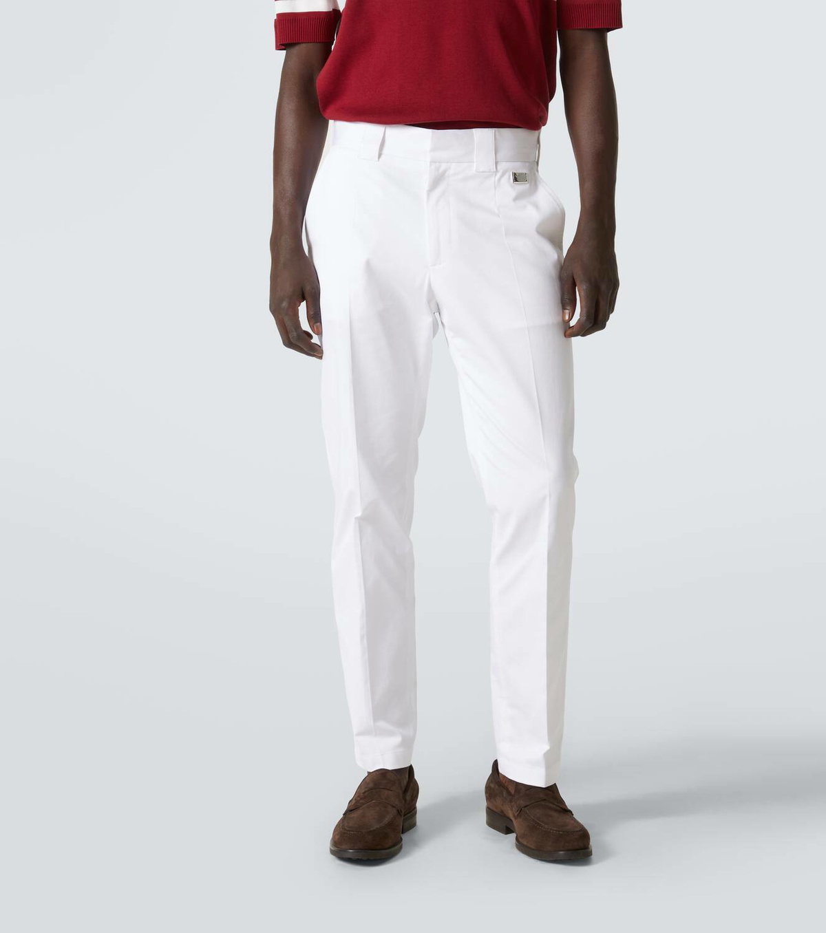 Dolce&Gabbana Cotton gabardine straight pants