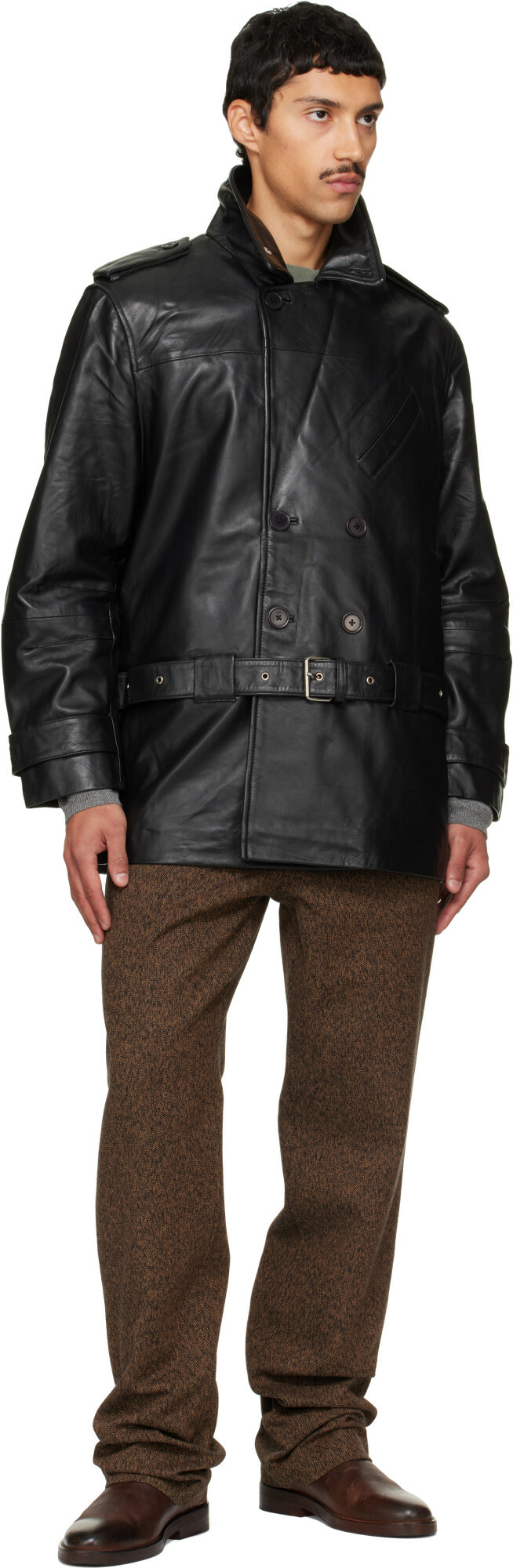 Deadwood Black Patrol Leather Jacket