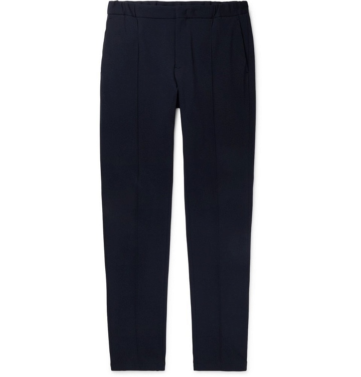 Photo: Giorgio Armani - Navy Tapered Stretch-Knit Trousers - Men - Navy