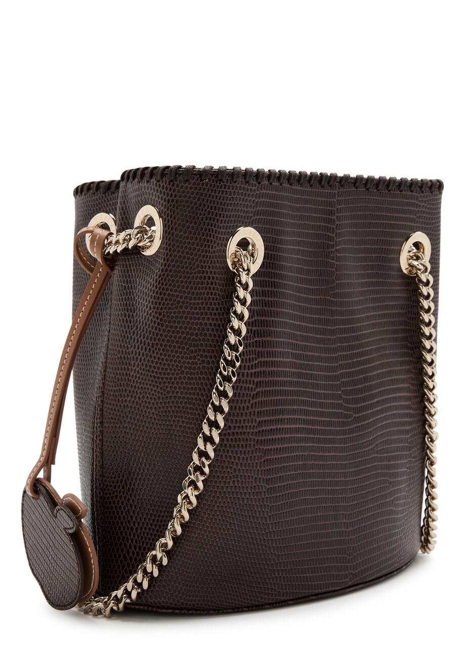 Stella Mccartney Falabella Python-effect Faux Leather Bucket