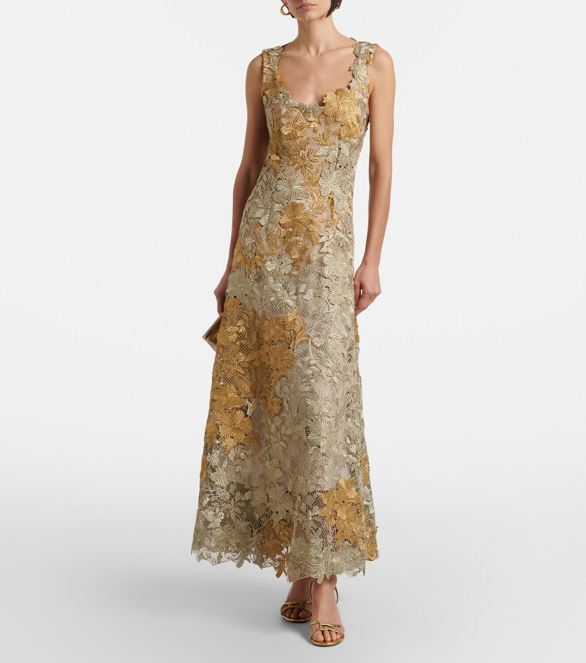 Oscar de la Renta Guipure lace cocktail dress