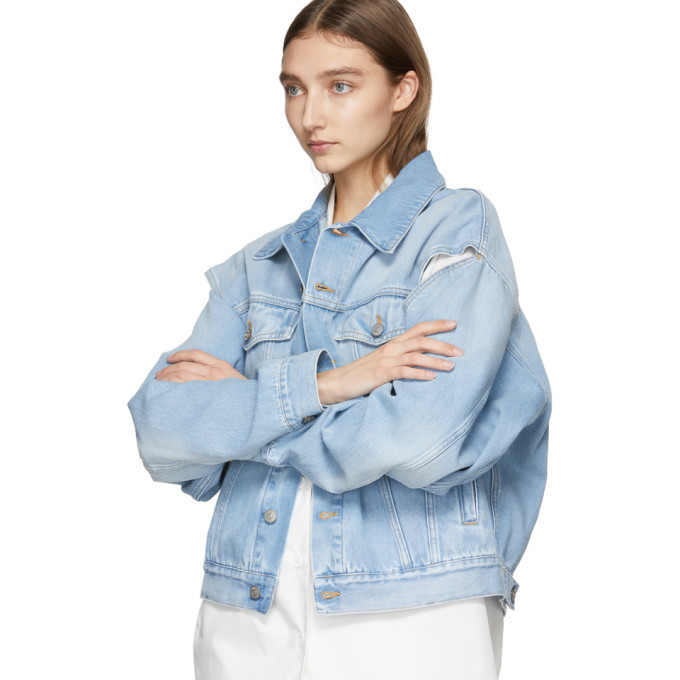 MM6 Maison Margiela Blue Denim Convertible Jacket MM6 Maison Margiela