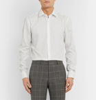 Hugo Boss - White Jacques Slim-Fit Double-Cuff Textured-Cotton Shirt - White