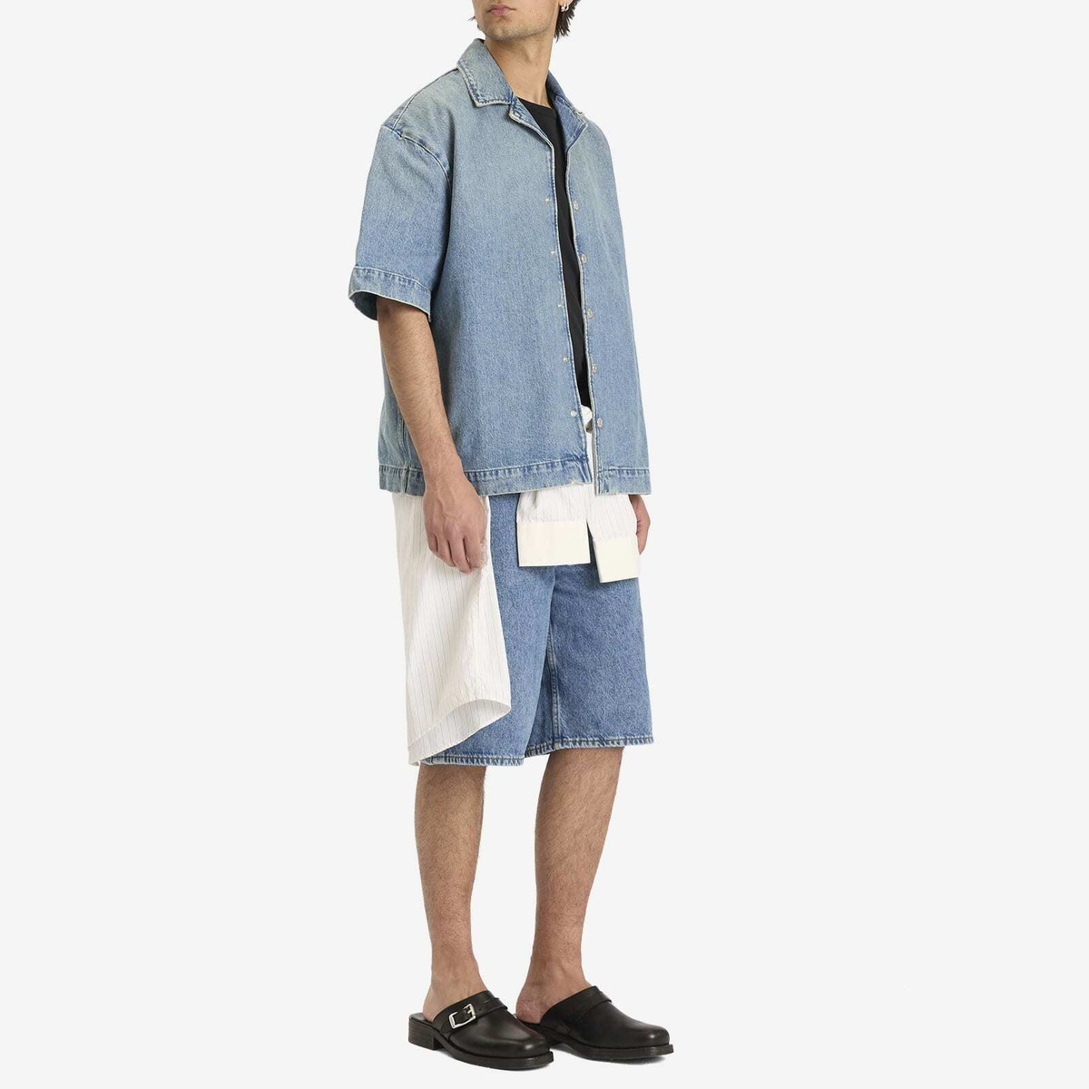 Won Hundred Men's Desmond Denim Vacation Shirt in Light Blue