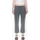 AMOMENTO White Sheer Lace Long Maxi Skirt