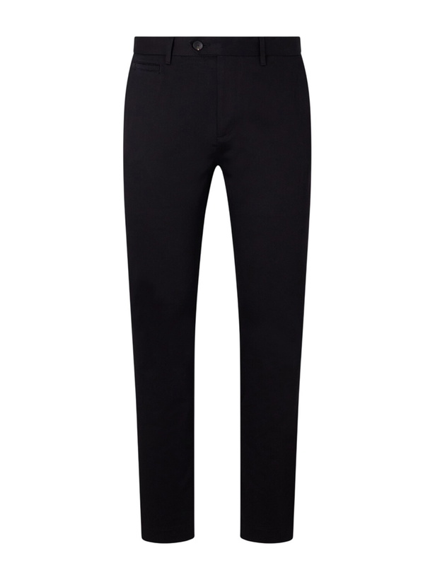 Photo: Mr P. - Samuel Straight-Leg Organic Cotton Chinos - Black