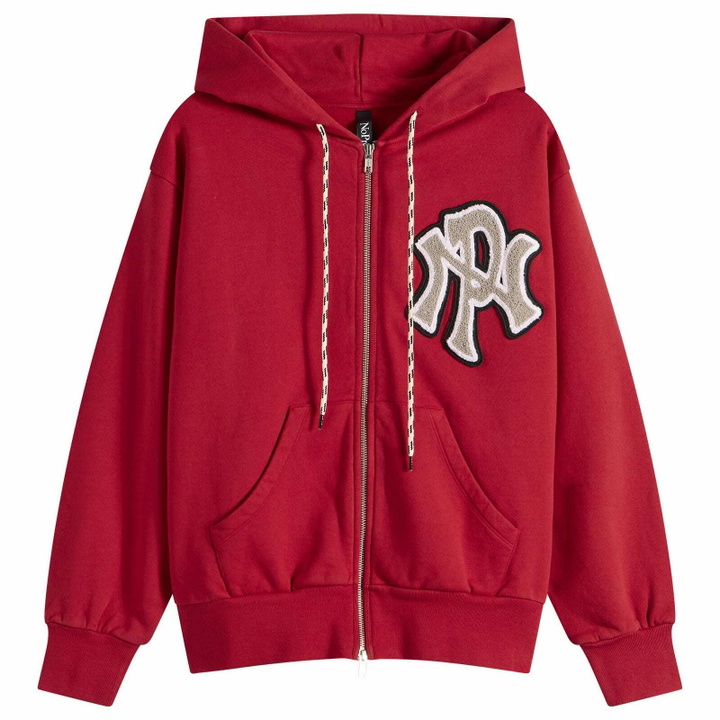 Photo: No Problemo Women's NYP Varsity Hoodie in Red