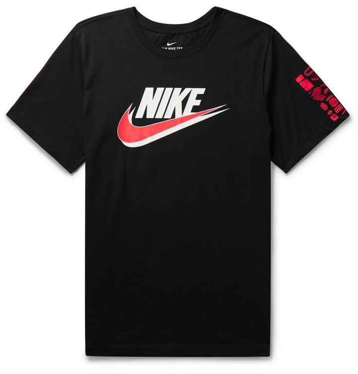 Photo: Nike - Sportswear HBR 1 Worldwide Logo-Print Cotton-Jersey T-Shirt - Black