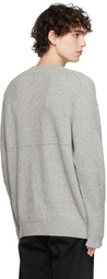 Tom Wood Grey Knit Round Neck Sweater