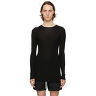 Rick Owens Black Ribbed Sweater