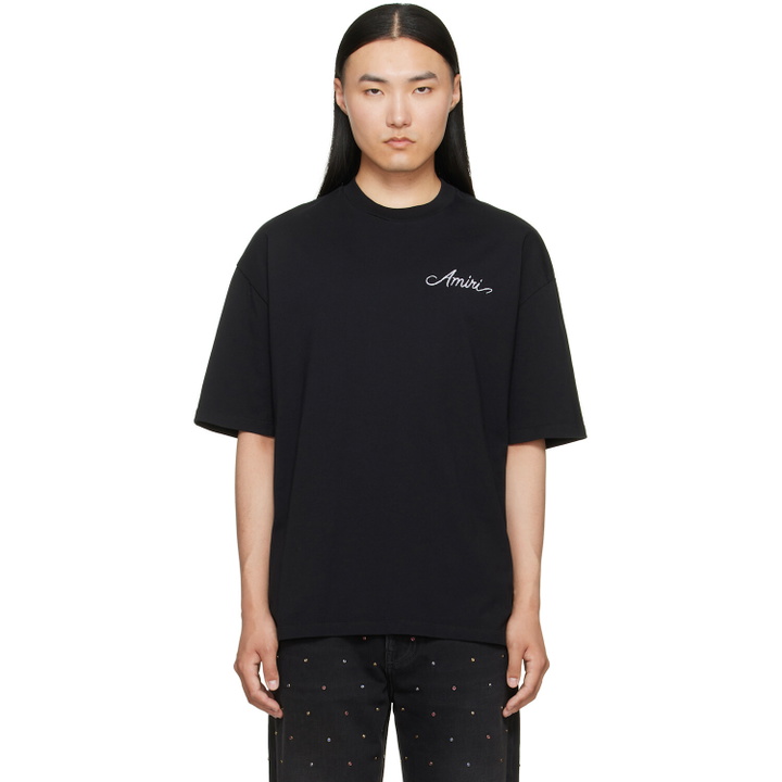 Photo: AMIRI Black MA Quad Checkerboard Oversized T-shirt