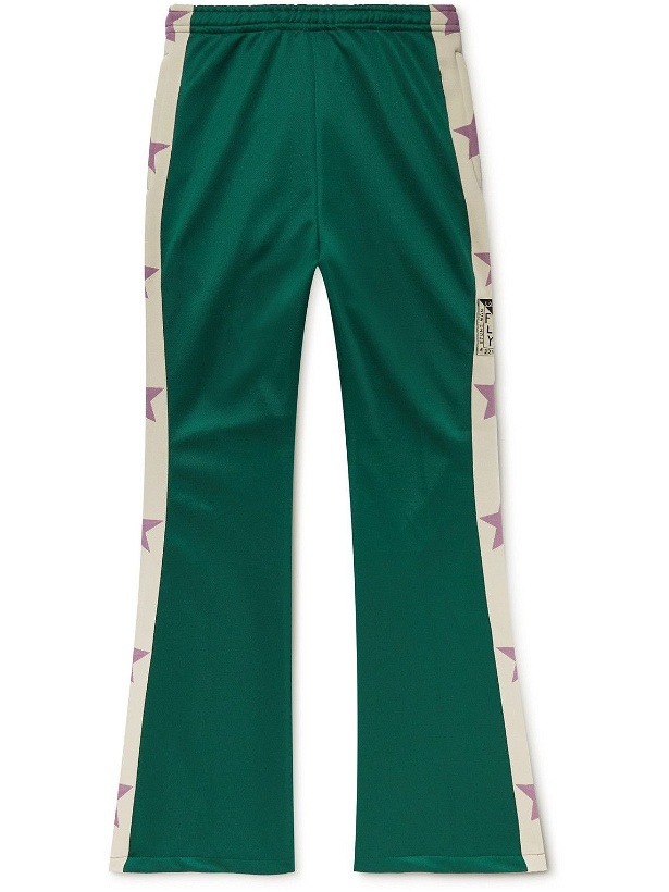 Photo: KAPITAL - Flared Striped Printed Jersey Sweatpants - Green