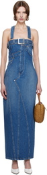 Jean Paul Gaultier Blue 'The Overall' Denim Maxi Dress